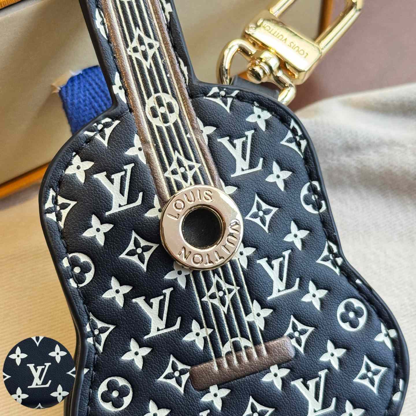Louis Vuitton Guitar Pouch Bag Charm   M02032 - FashionPlug