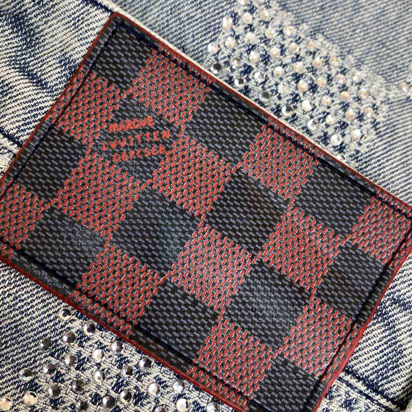Louis Vuitton Damier Jean With Crystal - FashionPlug