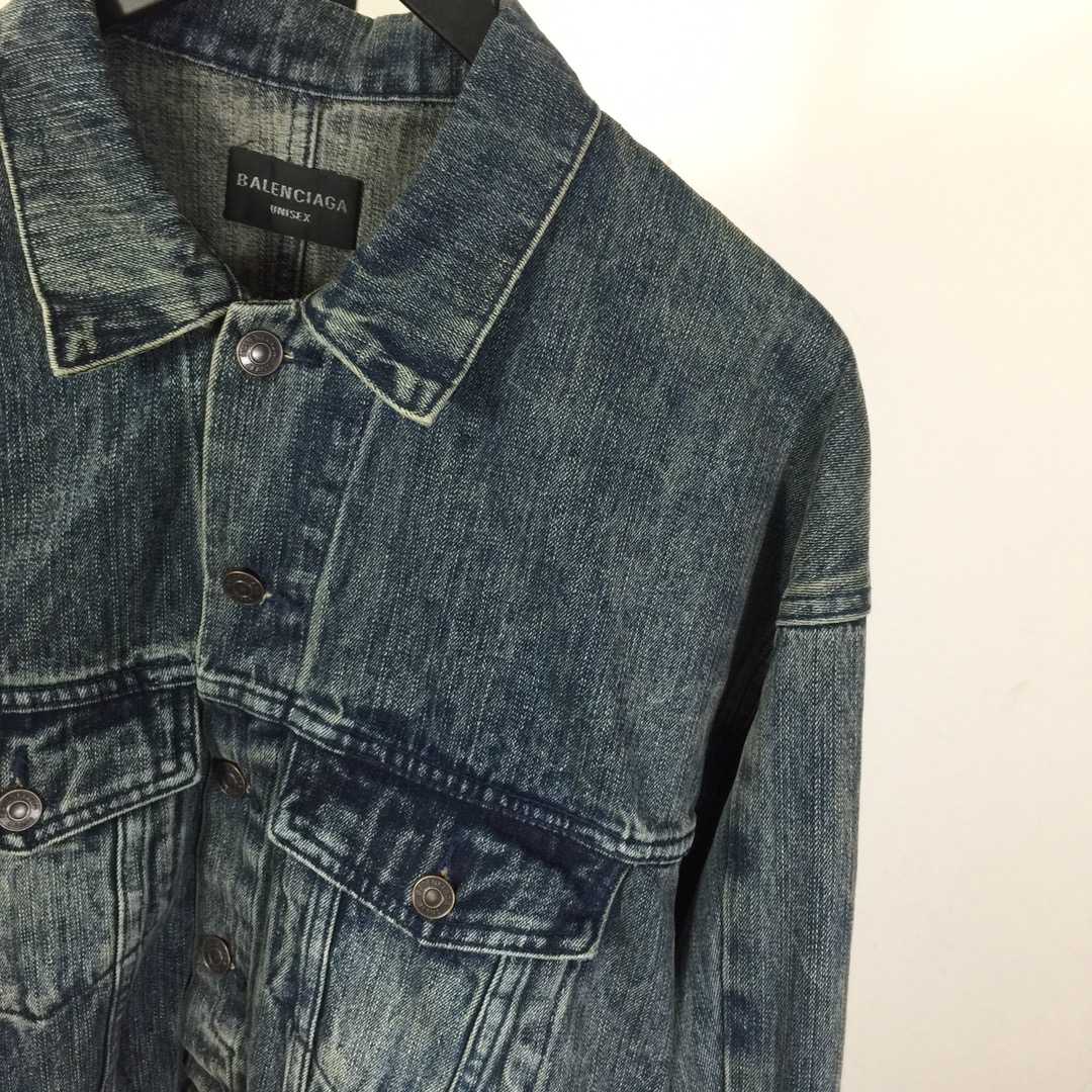 Balenciaga Oversized Jacket In Washed Denim - FashionPlug