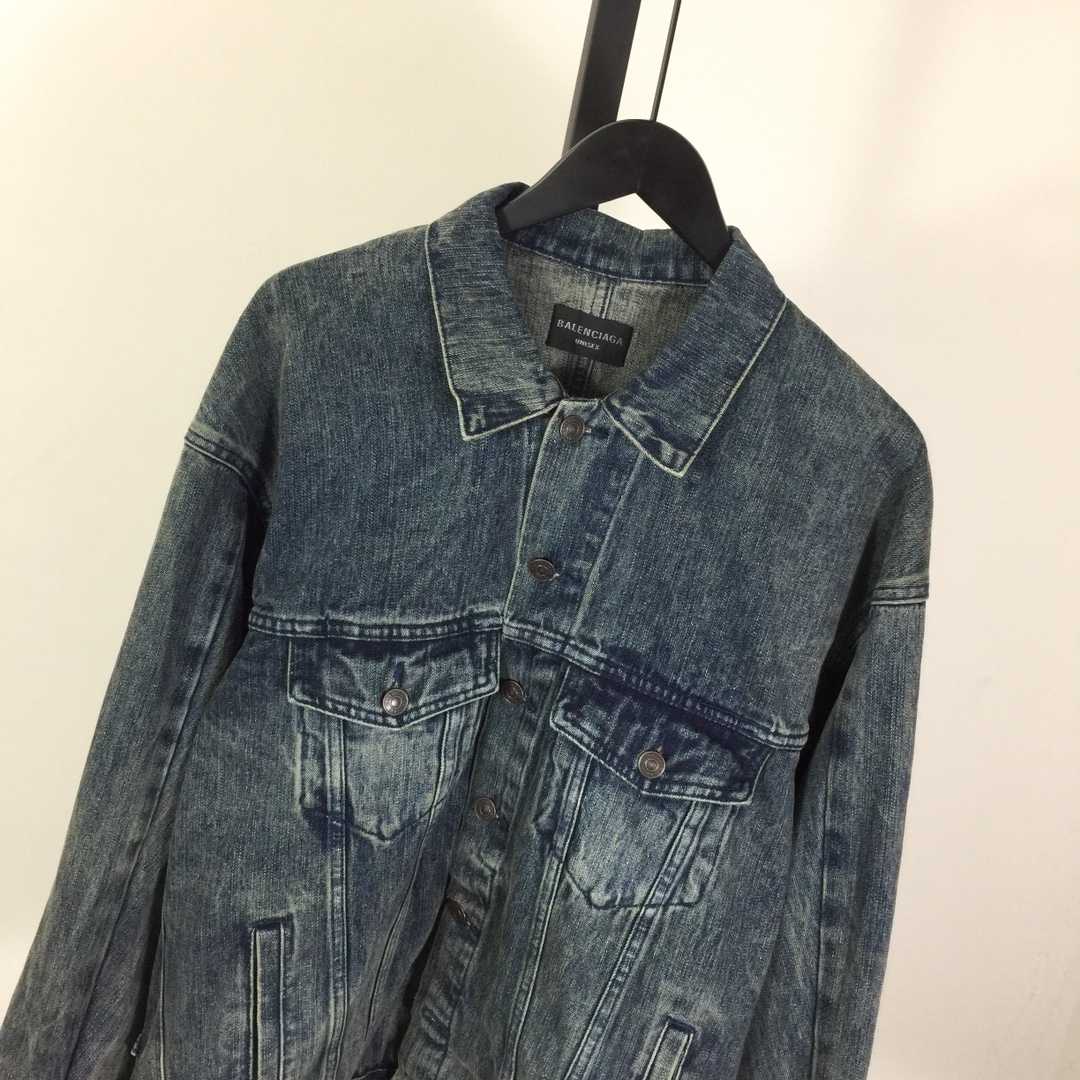 Balenciaga Oversized Jacket In Washed Denim - FashionPlug