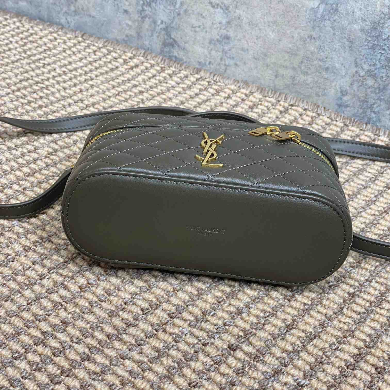 Saint Laurent Gaby Vanity Bag In Lambskin - FashionPlug