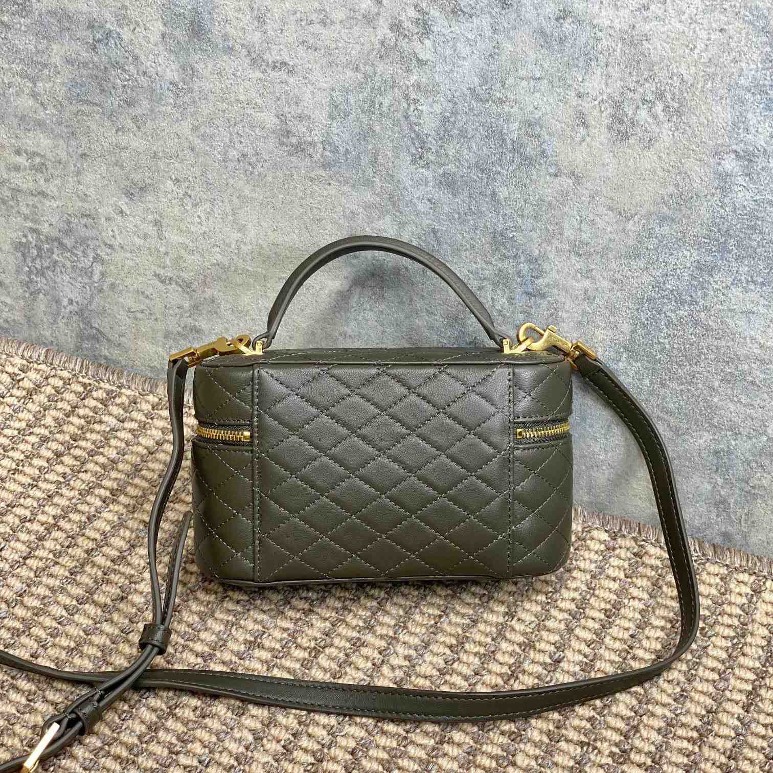 Saint Laurent Gaby Vanity Bag In Lambskin - FashionPlug