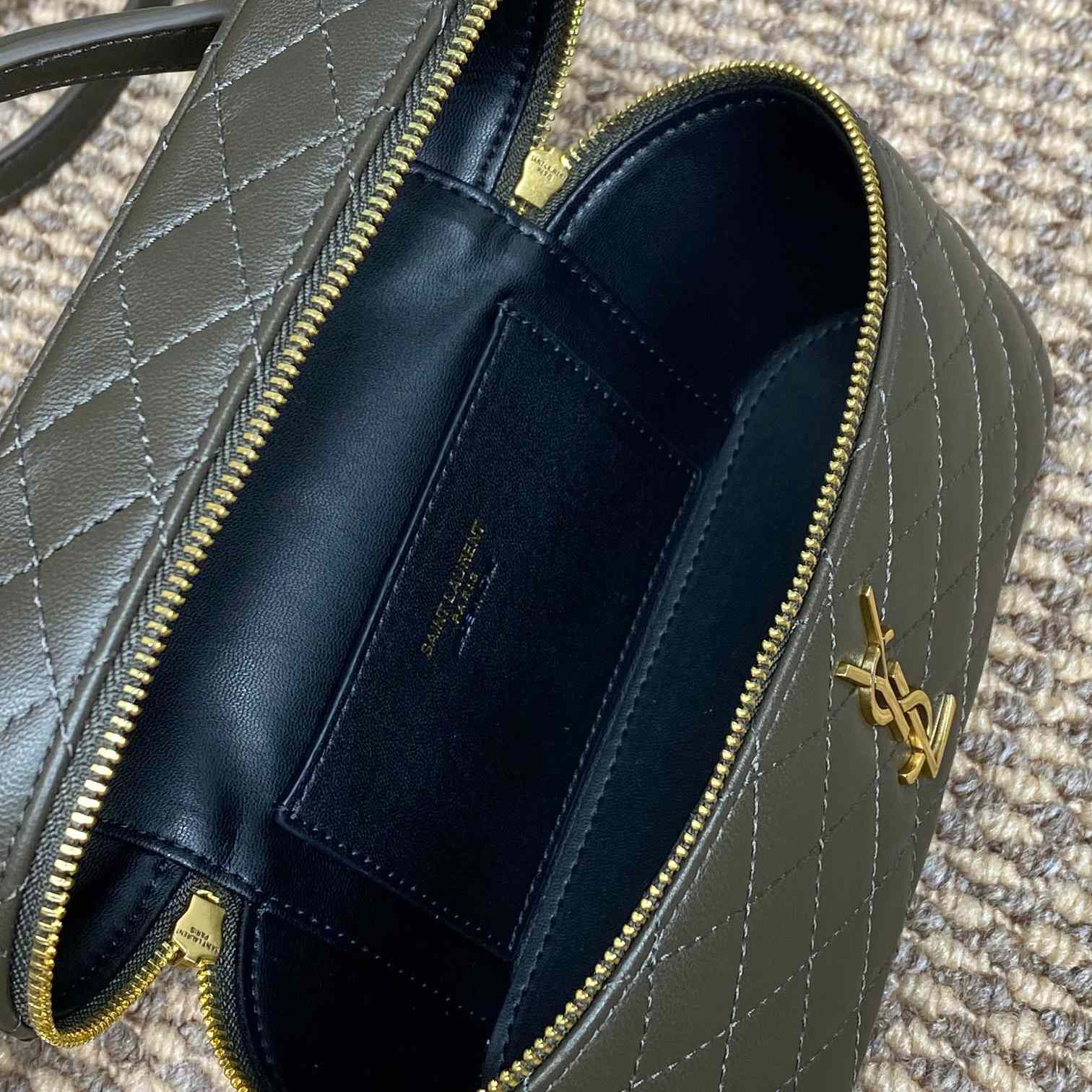 Saint Laurent Gaby Vanity Bag In Lambskin - FashionPlug