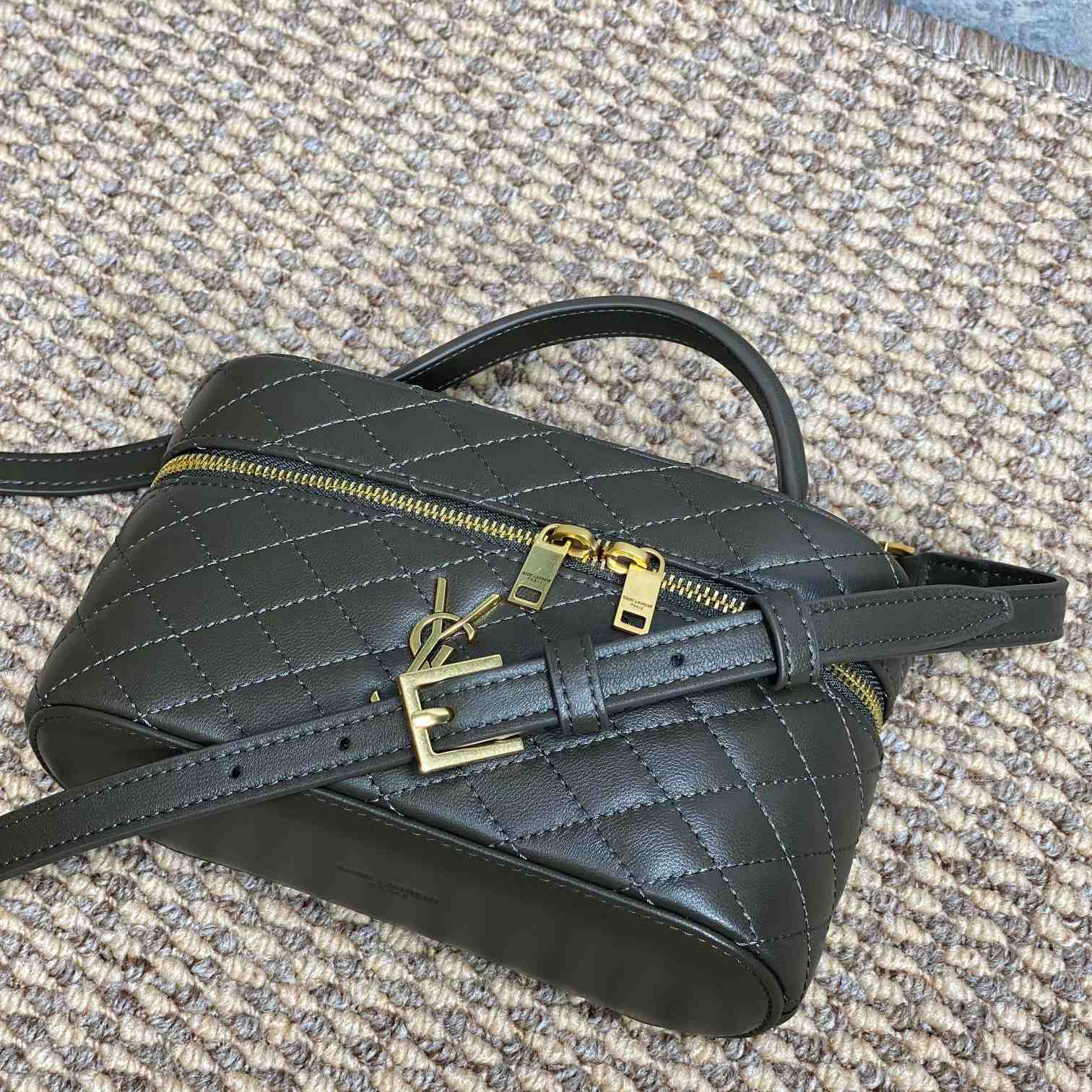 Saint Laurent Gaby Vanity Bag In Lambskin - FashionPlug