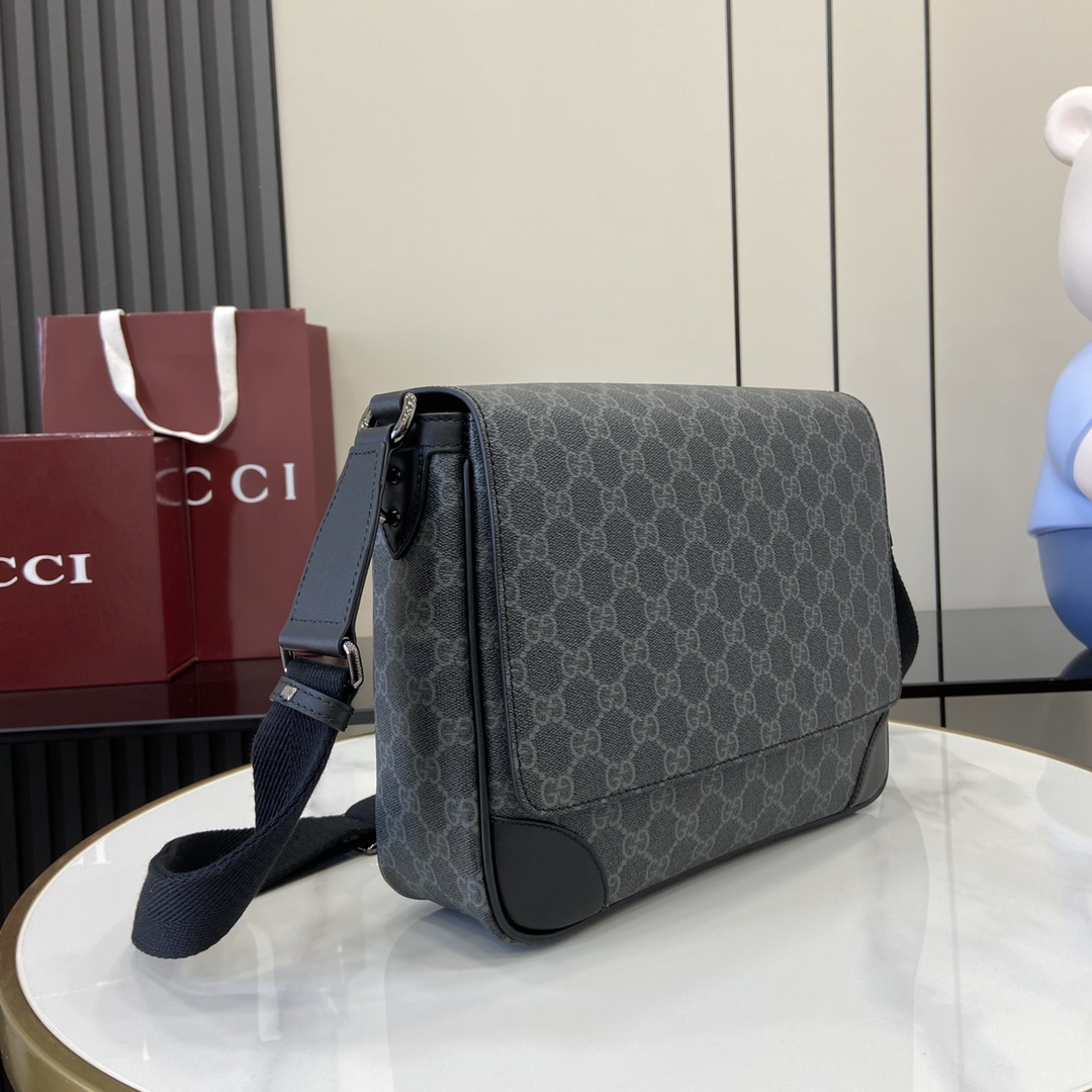 Gucci GG Emblem Medium Crossbody Bag - FashionPlug