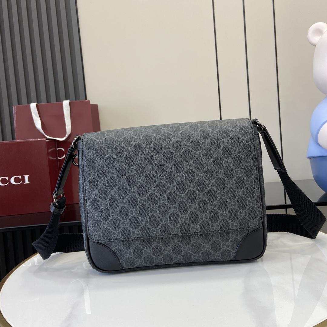 Gucci GG Emblem Medium Crossbody Bag - FashionPlug