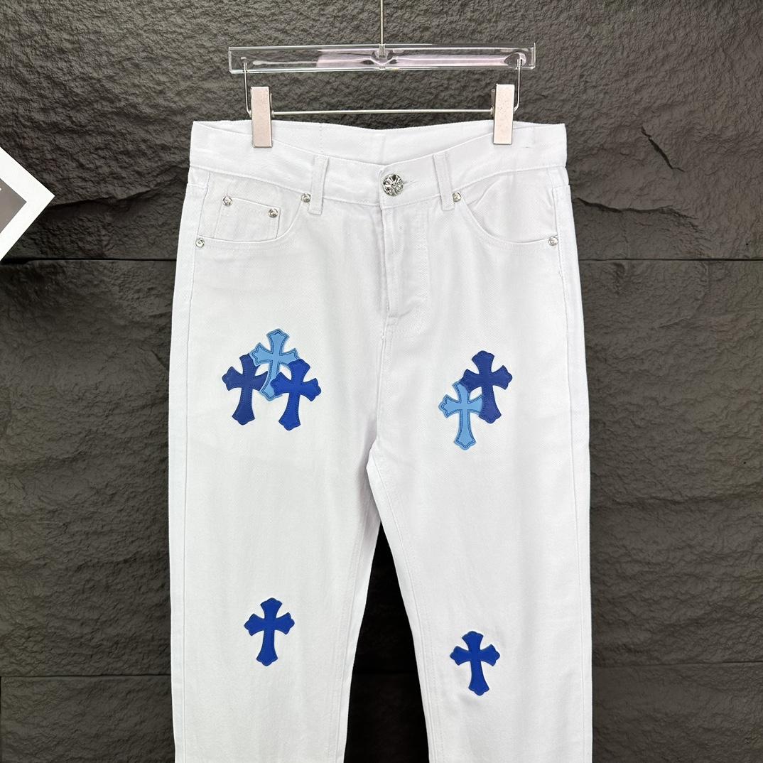 Chrome Hearts Straight Leg Jeans - FashionPlug
