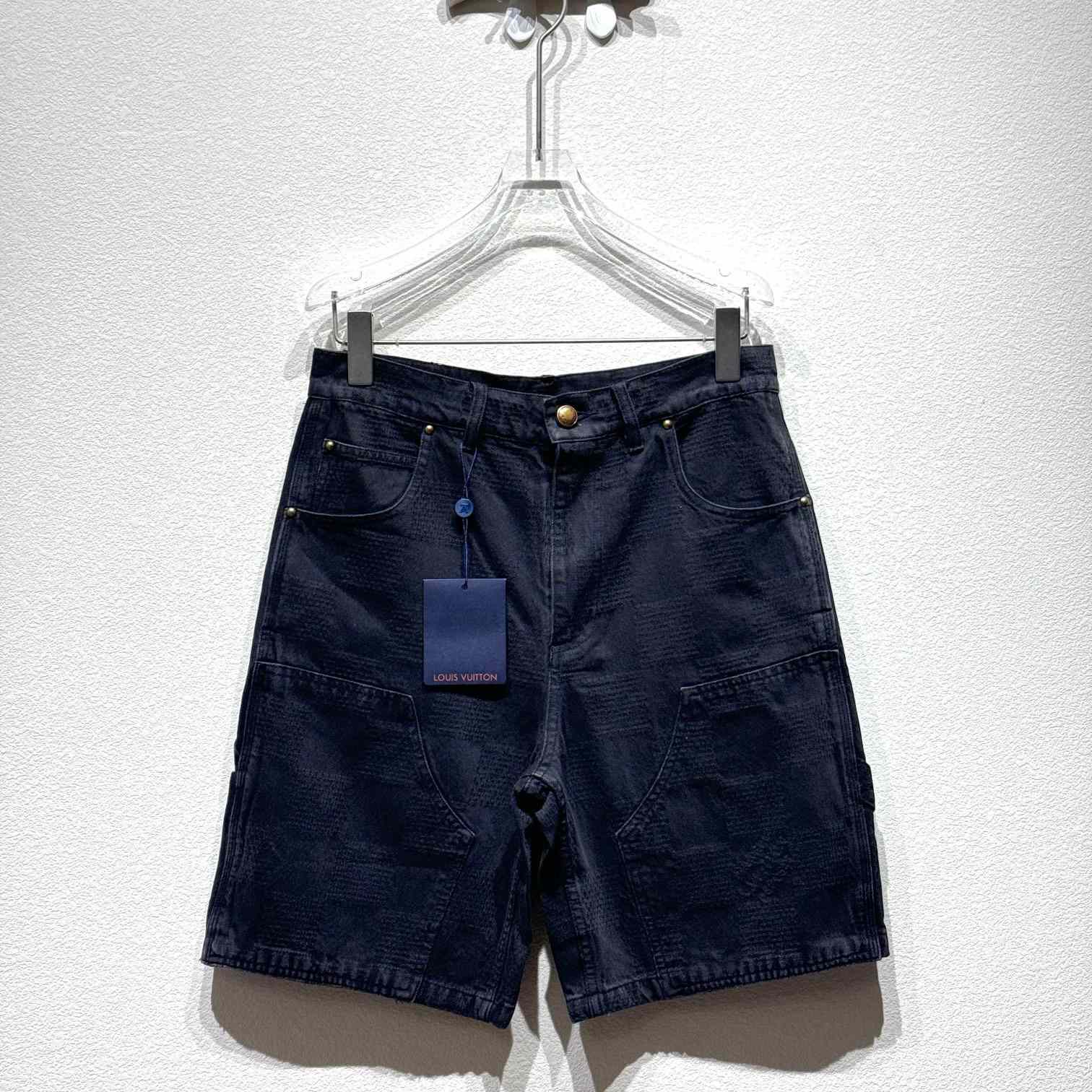 Louis Vuitton Damier Denim Shorts   - FashionPlug