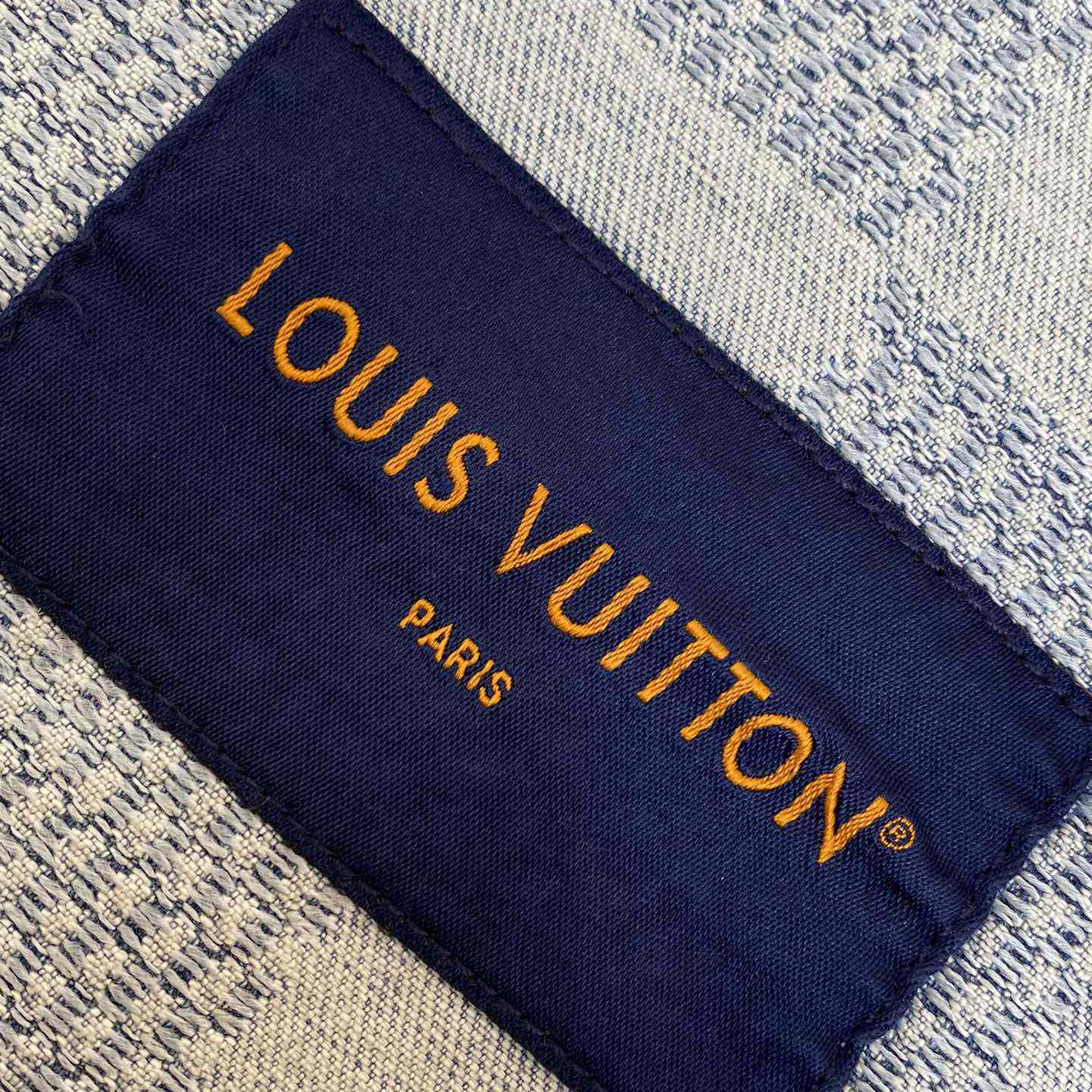 Louis Vuitton Damier Denim Jacket With Crystal - FashionPlug