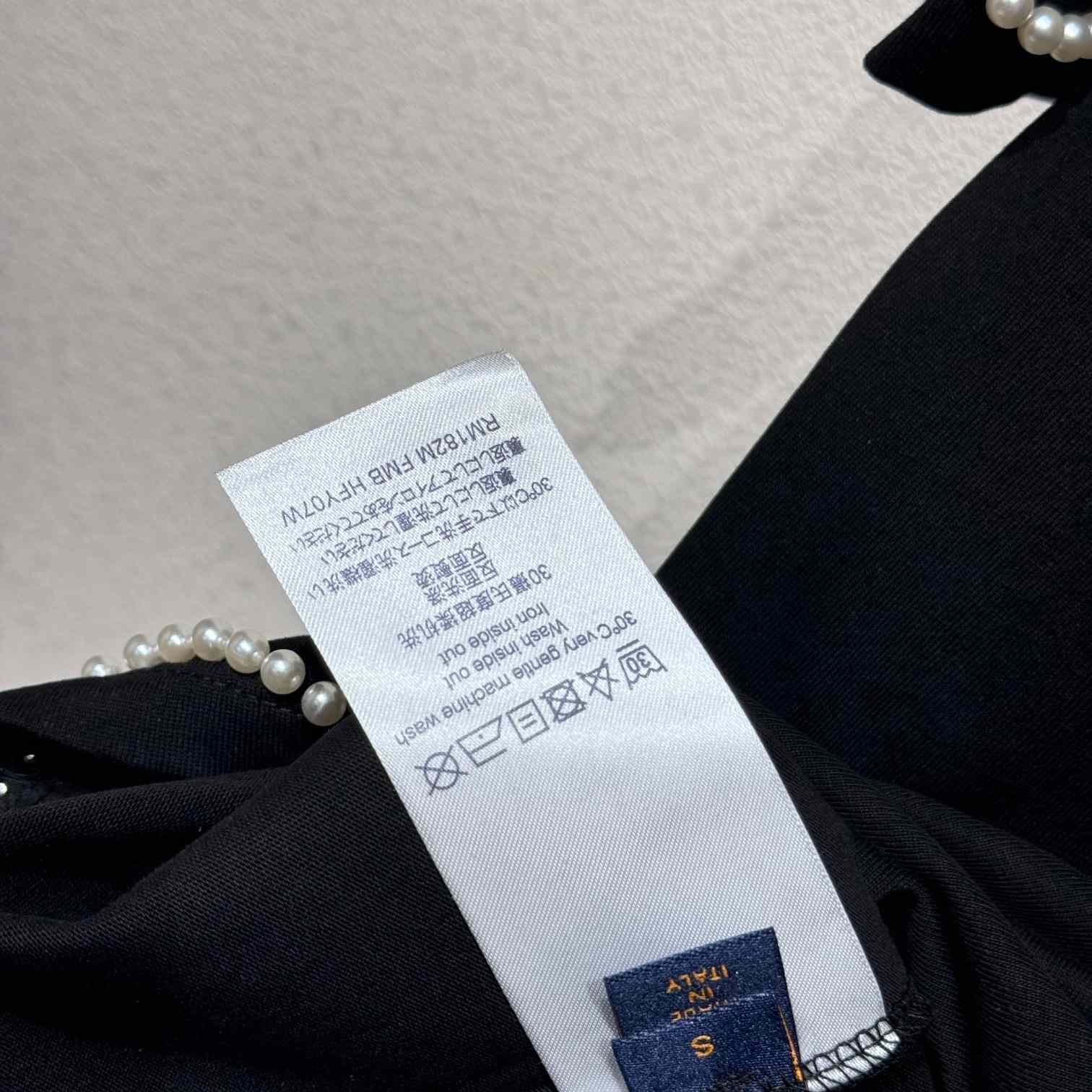 Louis Vuitton Pearl-Embellished Cotton T-Shirt   1AFXOY - FashionPlug