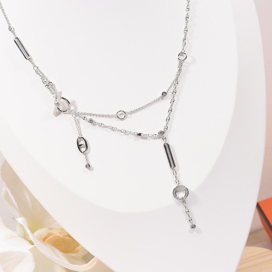 Hermes Chaine D'ancre Chaos Lariat Necklace - FashionPlug