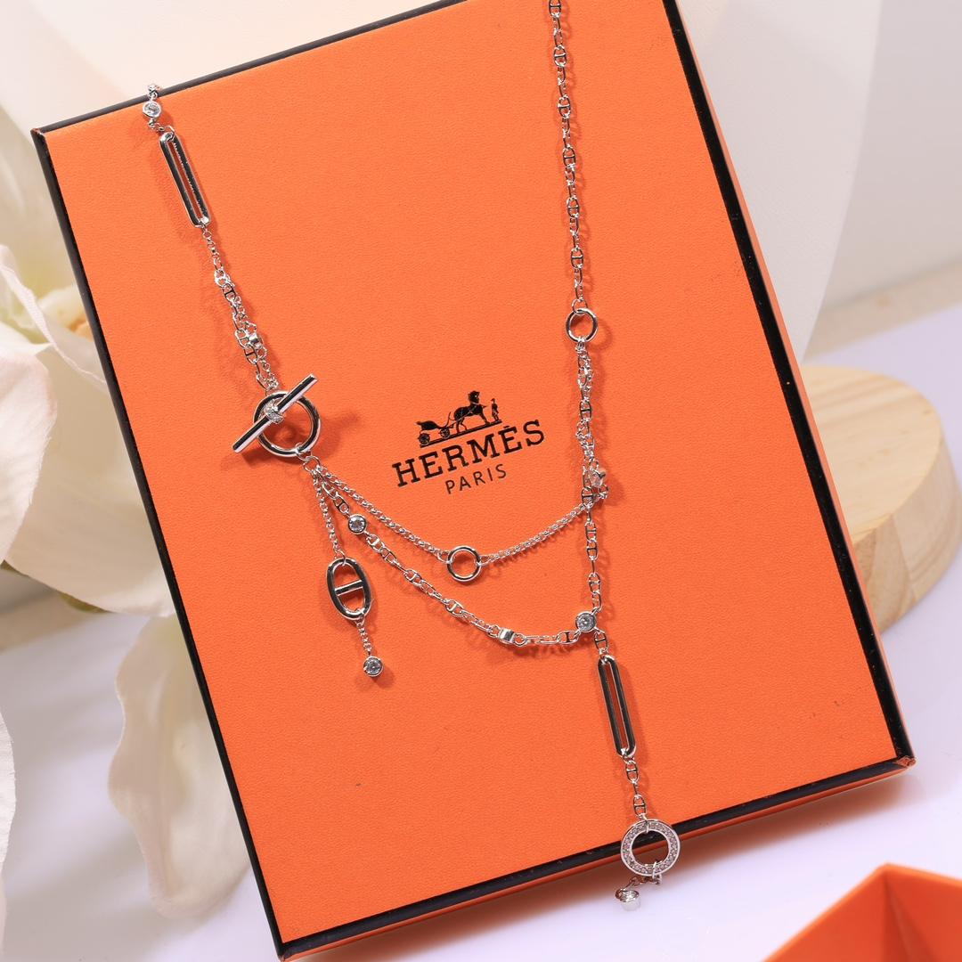 Hermes Chaine D'ancre Chaos Lariat Necklace - FashionPlug