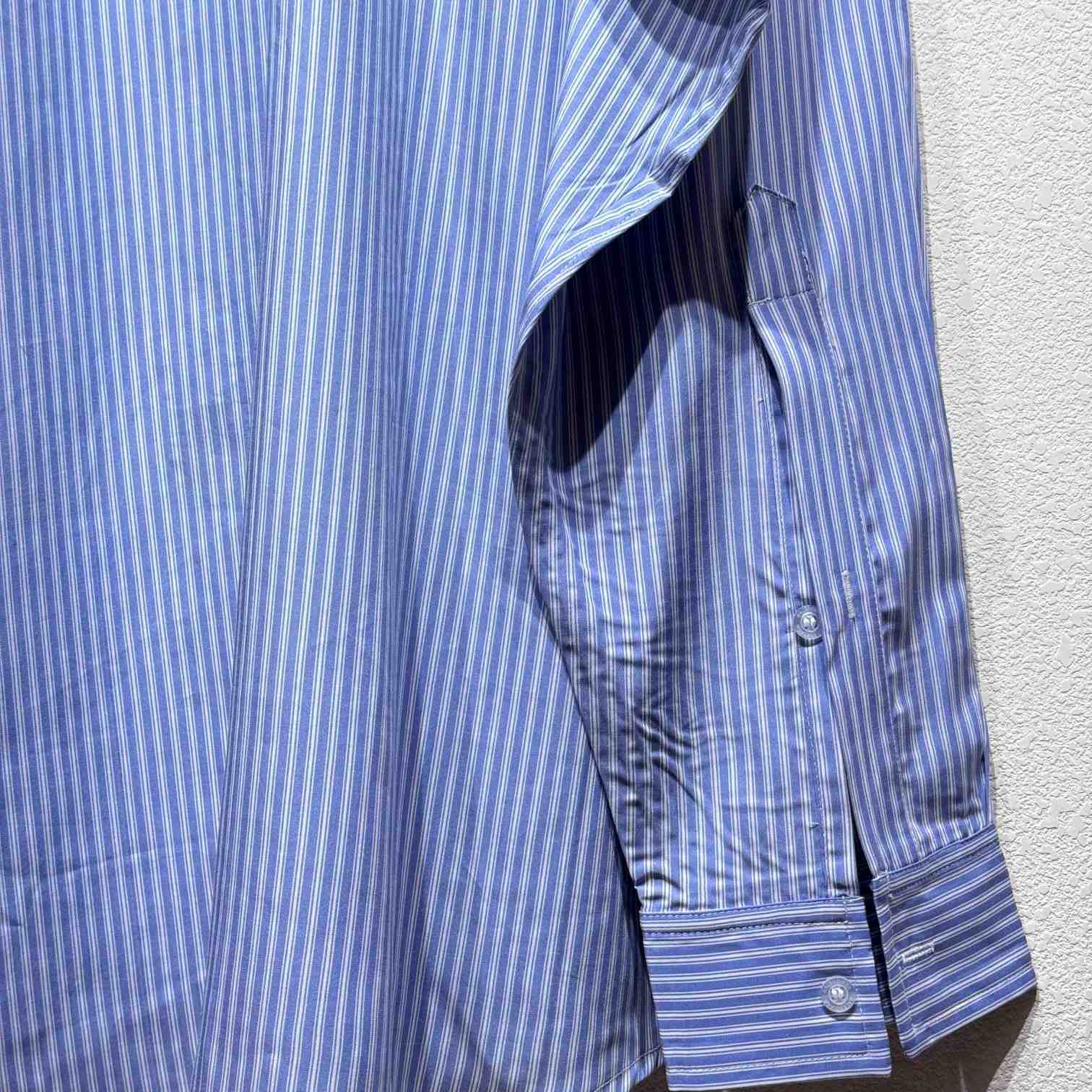 Balenciaga Fluid Shirt In Blue And White - FashionPlug
