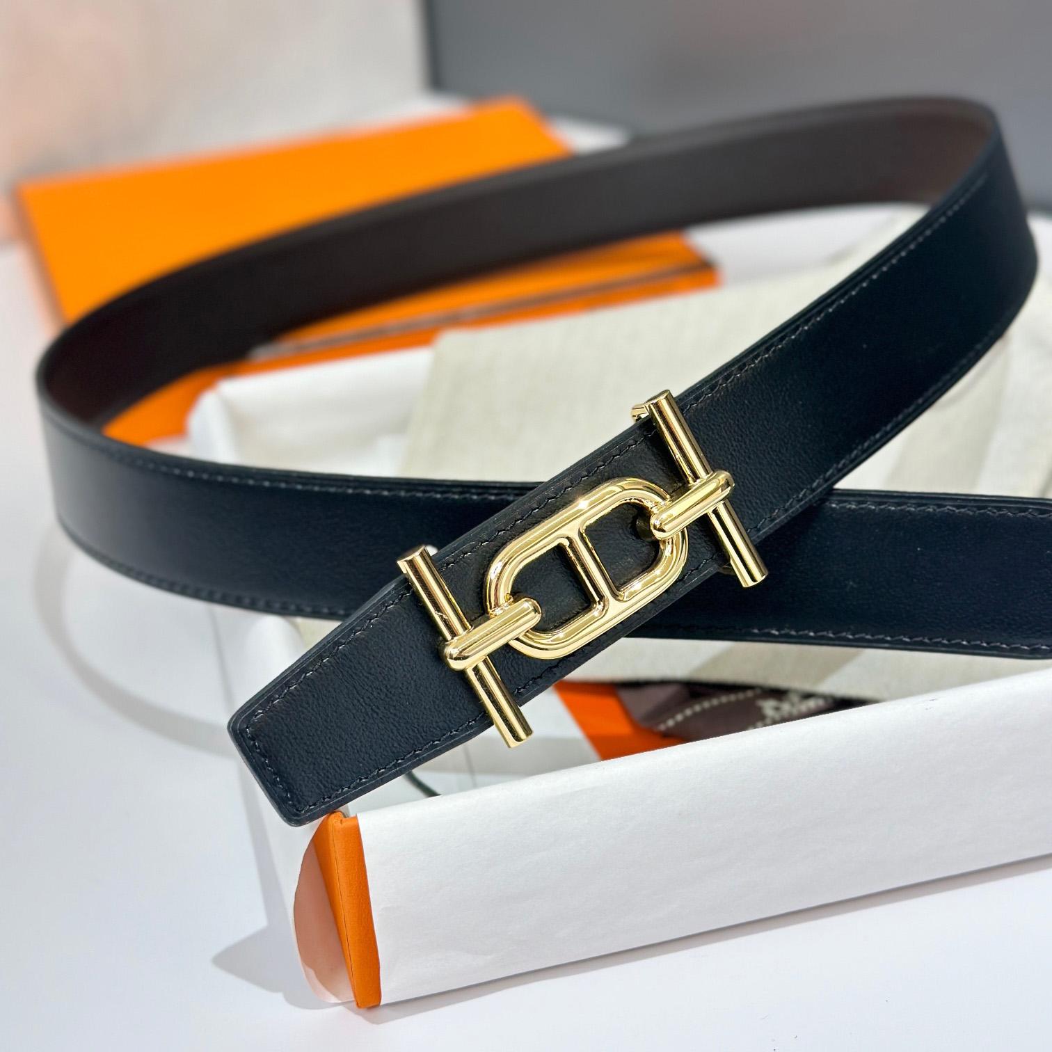 Hermes Ancre Buckle & Reversible Leather Strap 32mm - FashionPlug