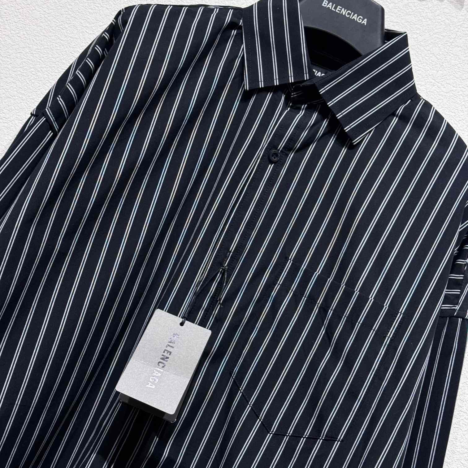 Balenciaga Pinstriped Shirt - FashionPlug