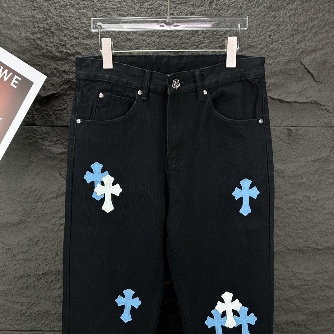 Chrome Hearts Straight Leg Jeans - FashionPlug