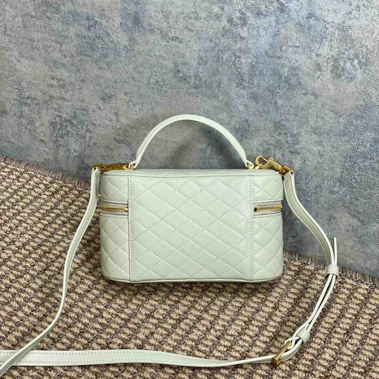 Saint Laurent Gaby Vanity Bag In Lambskin - FashionPlug