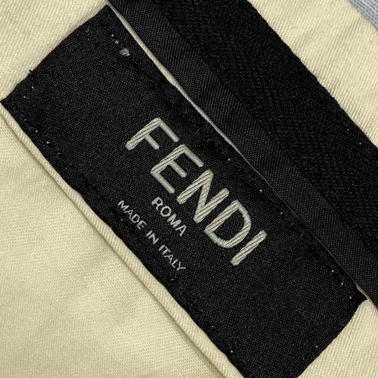 Fendi Blue FF Linen Shorts - FashionPlug