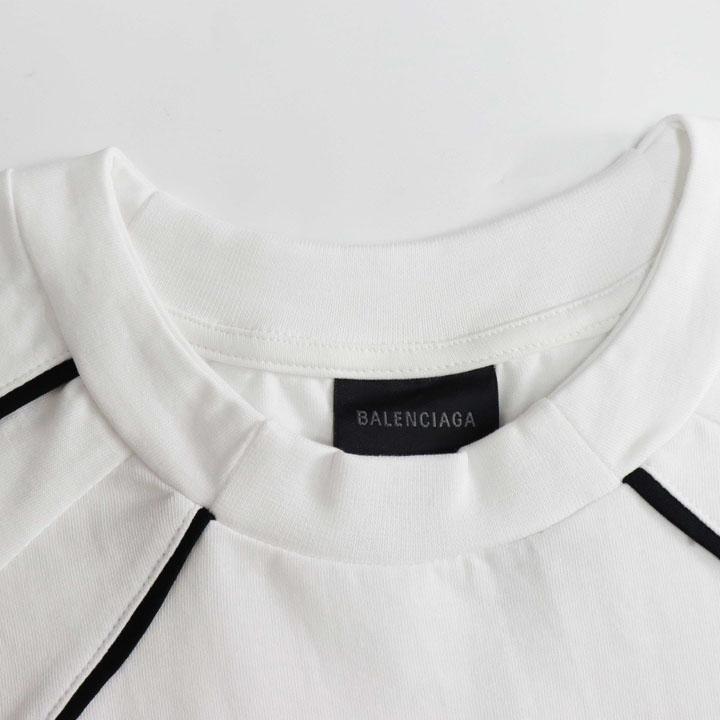 Balenciaga Paris Soccer T-Shirt Oversized In White - FashionPlug