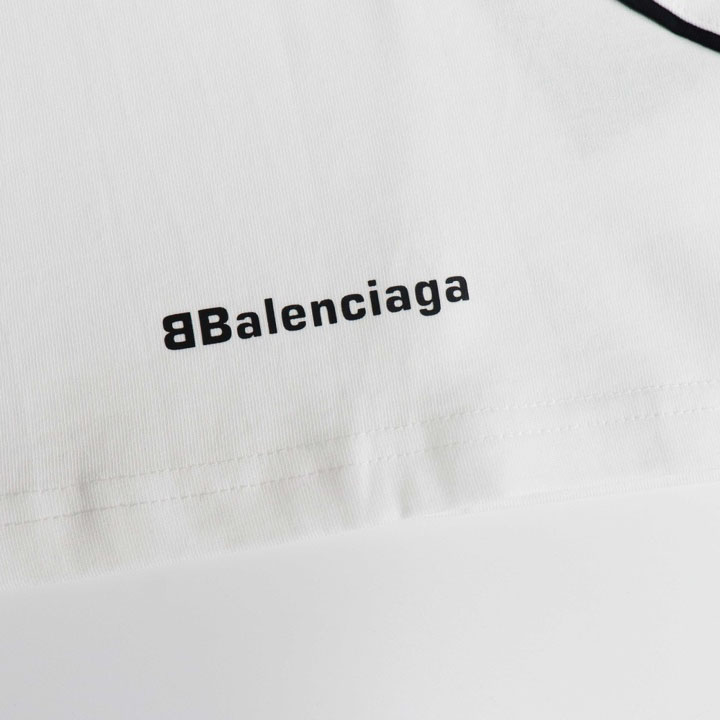 Balenciaga Paris Soccer T-Shirt Oversized In White - FashionPlug