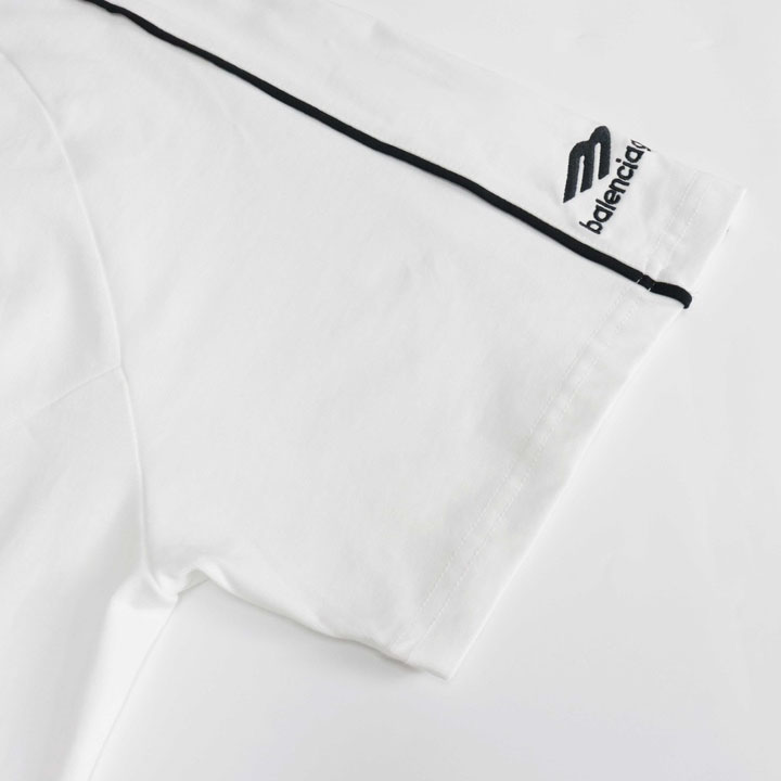 Balenciaga Paris Soccer T-Shirt Oversized In White - FashionPlug