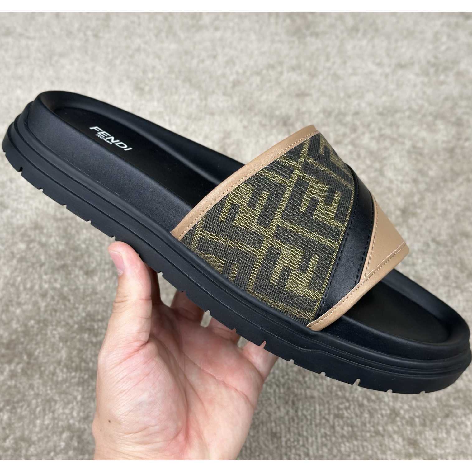 Fendi Diagonal Slides  - FashionPlug
