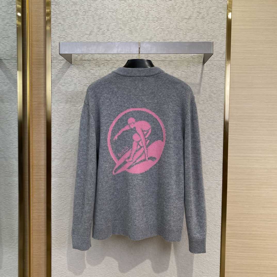 Gucci Wool Cashmere Cardigan With Intarsia  - FashionPlug