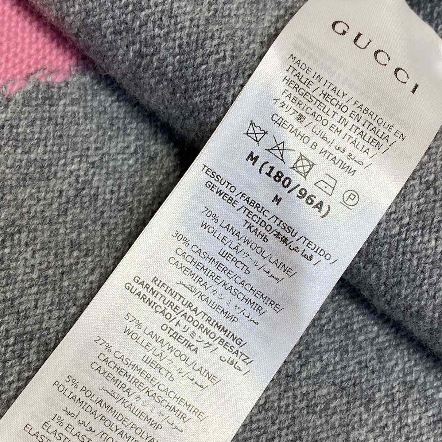 Gucci Wool Cashmere Cardigan With Intarsia  - FashionPlug