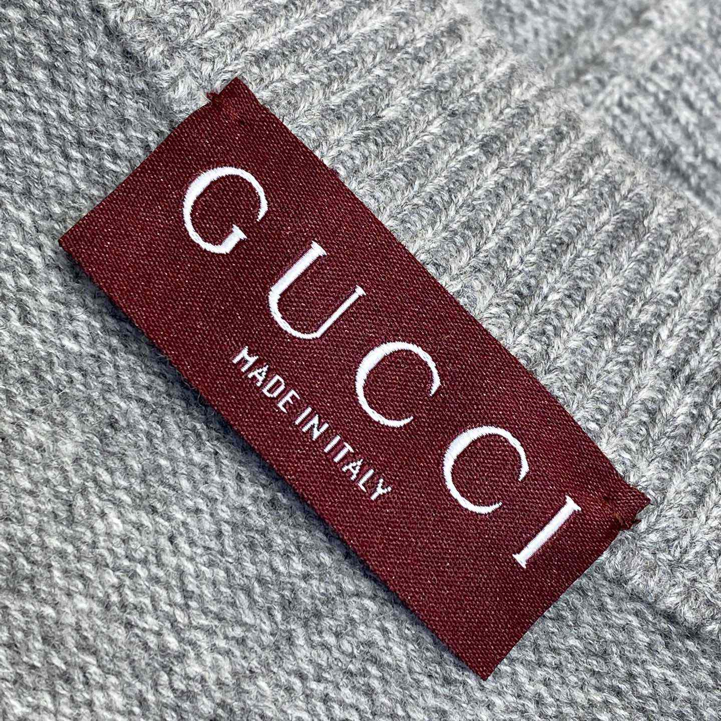 Gucci Wool Cashmere Cardigan With Intarsia  - FashionPlug