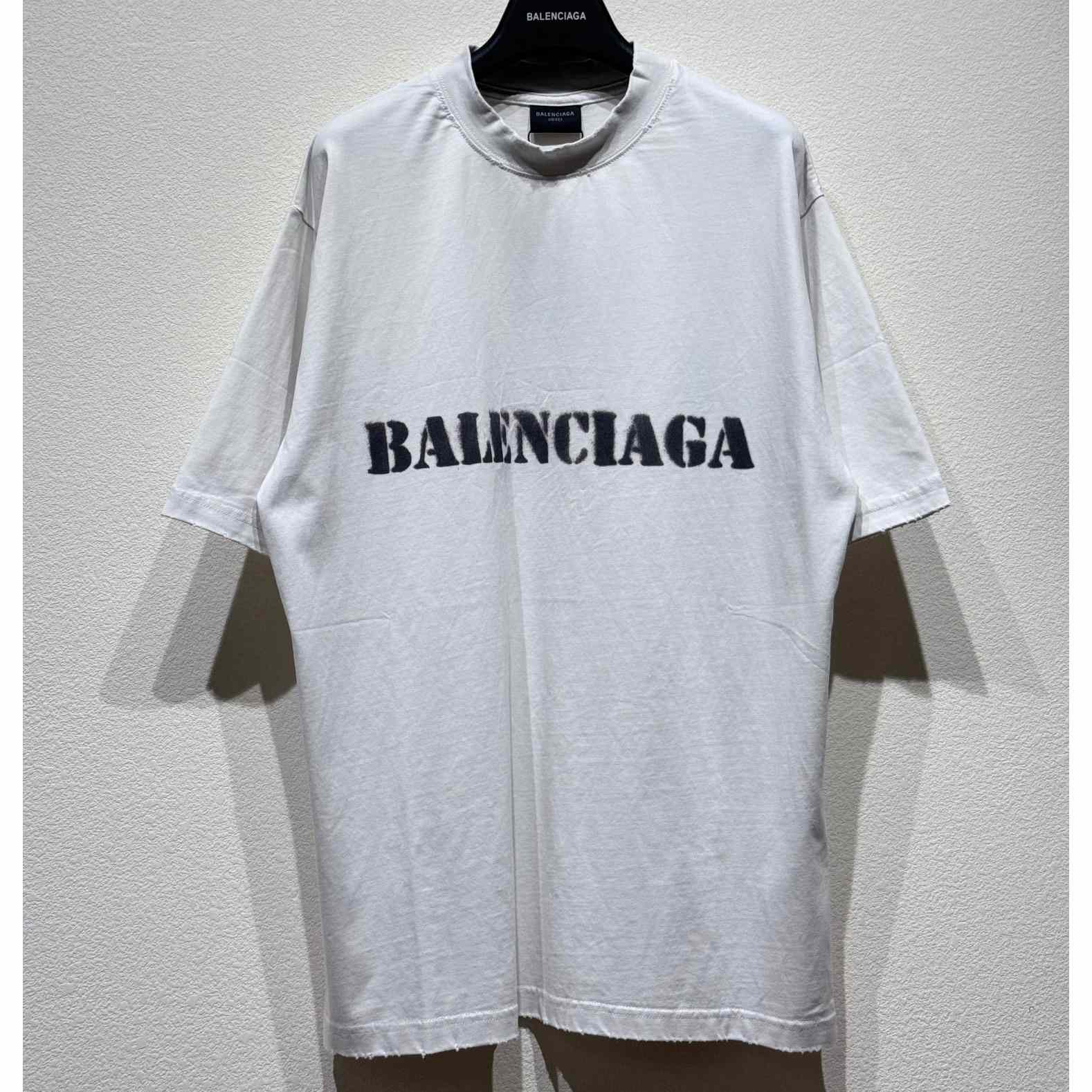 Balenciaga Stencil Type T-Shirt - FashionPlug