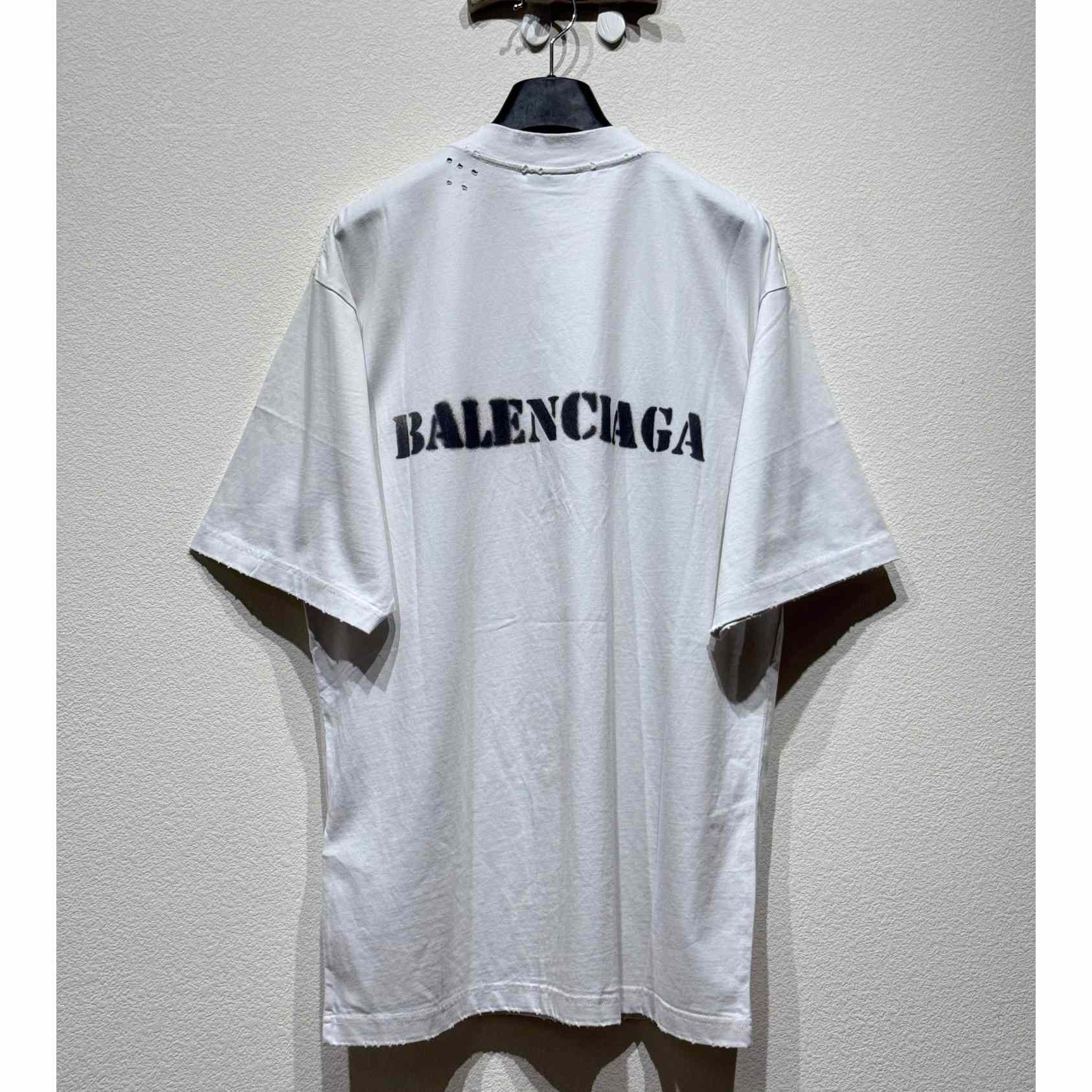 Balenciaga Stencil Type T-Shirt - FashionPlug