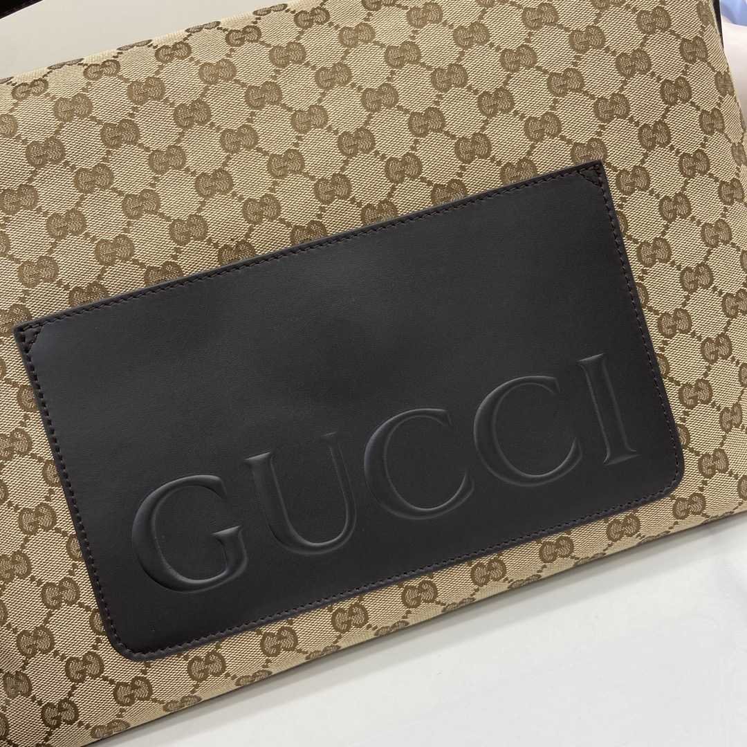 Gucci Medium GG Crossbody Bag With Web - FashionPlug