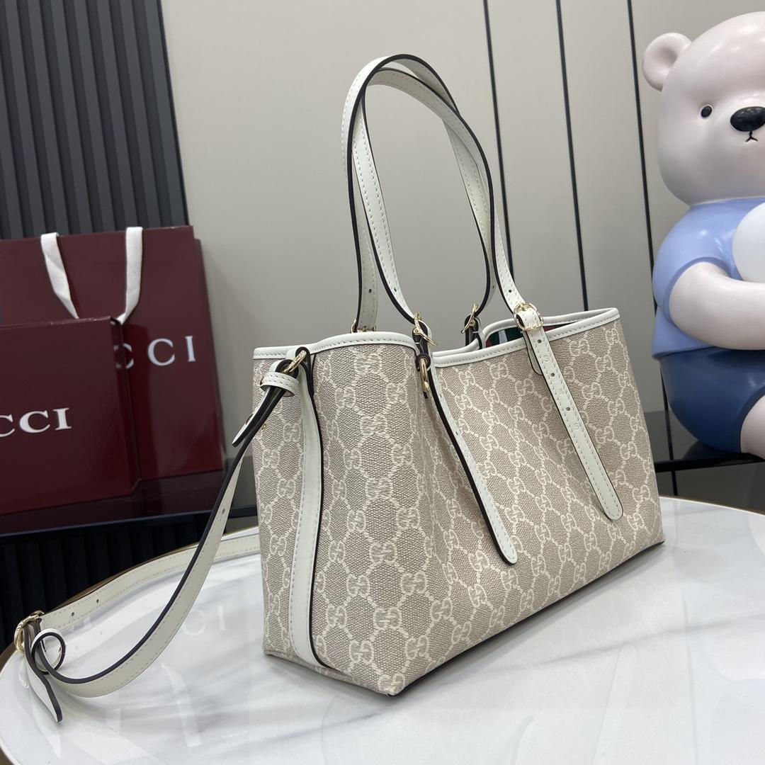 Gucci GG Emblem Small Tote Bag - FashionPlug