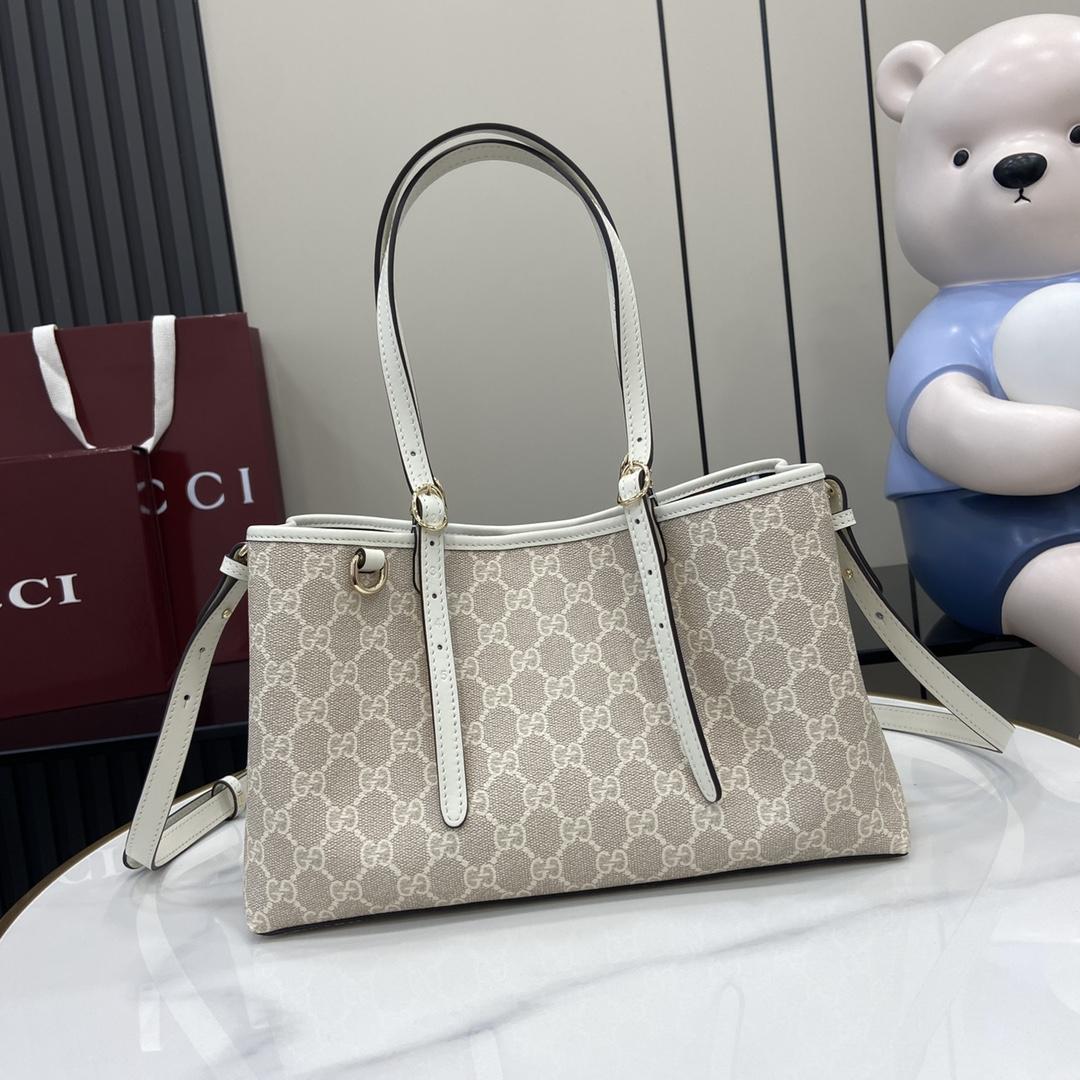 Gucci GG Emblem Small Tote Bag - FashionPlug