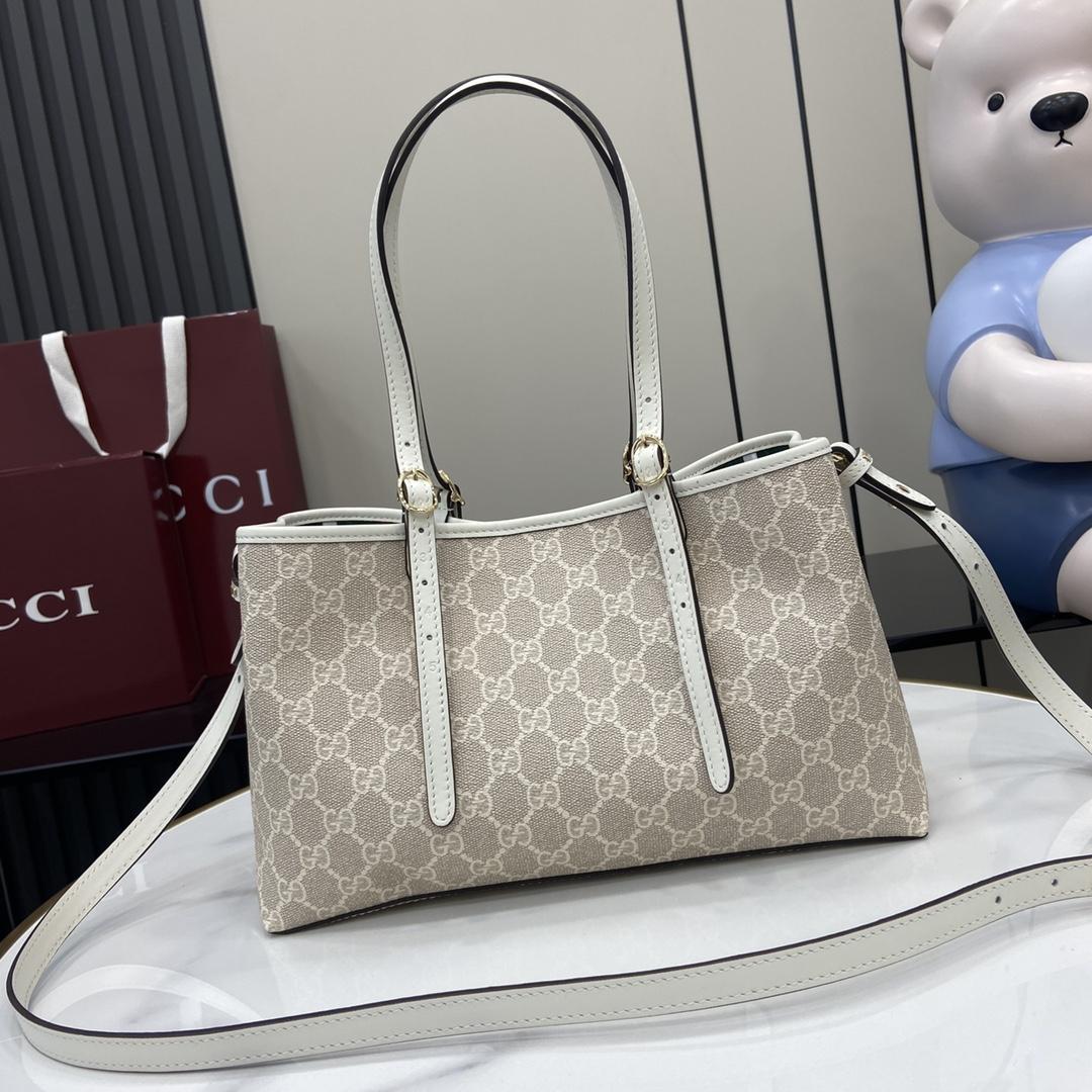 Gucci GG Emblem Small Tote Bag - FashionPlug