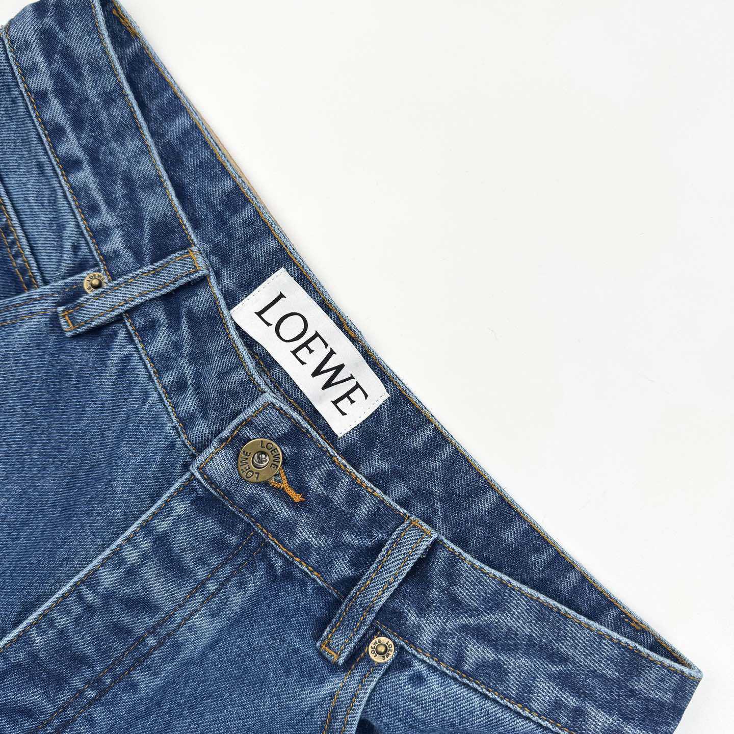 Loewe Anagram Baggy Jeans 'Blue Denim' - FashionPlug