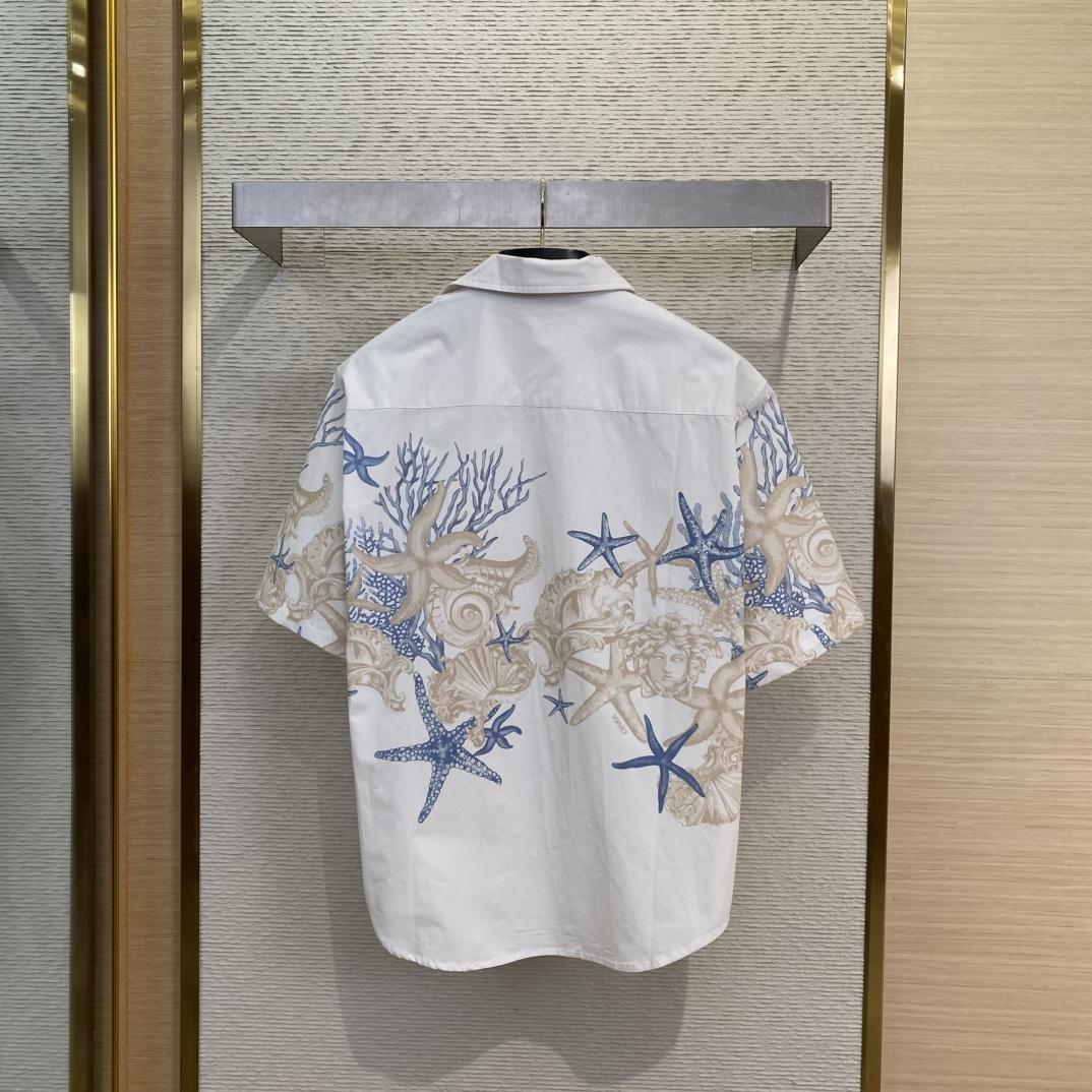Versace Barocco Sea Cotton Shirt - FashionPlug