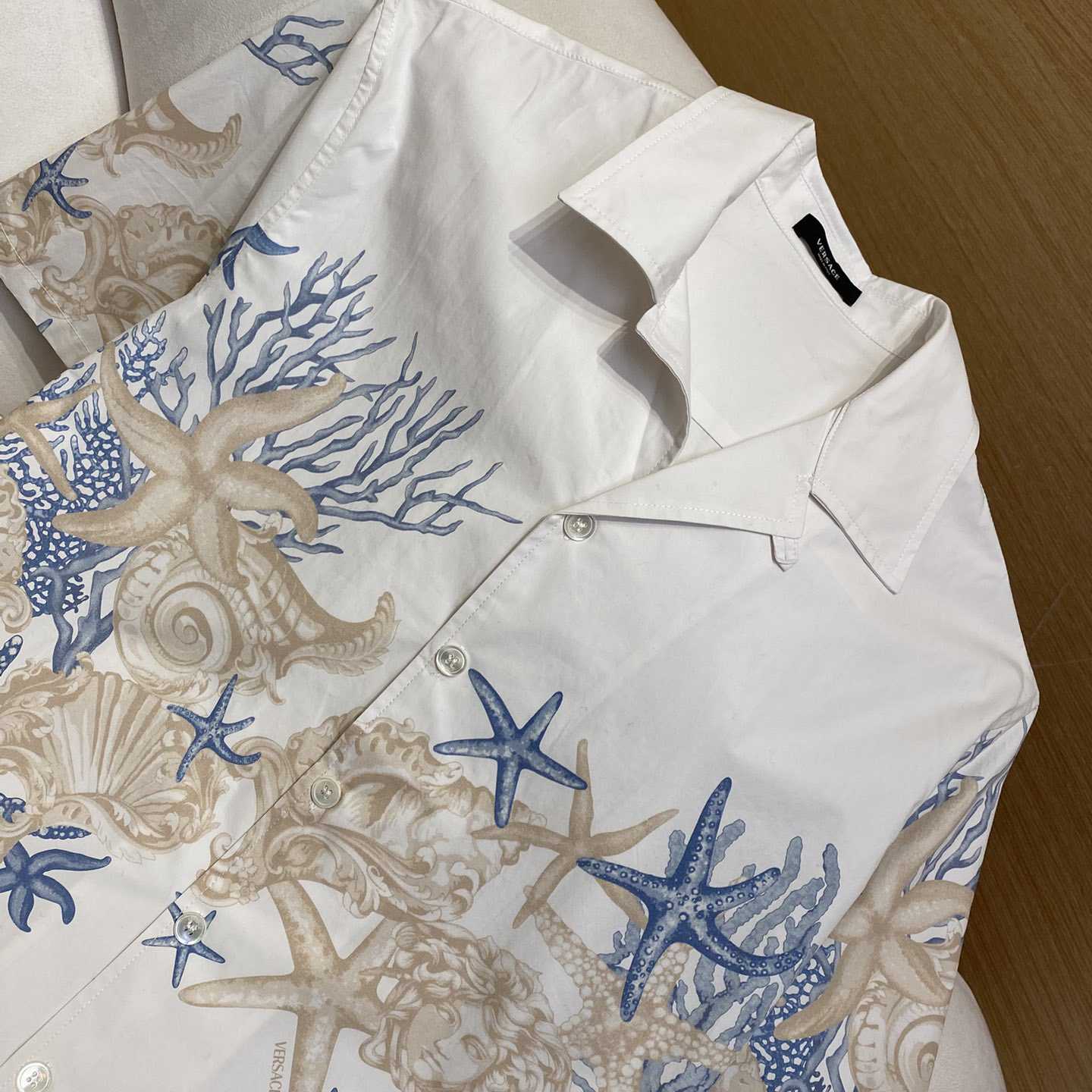 Versace Barocco Sea Cotton Shirt - FashionPlug