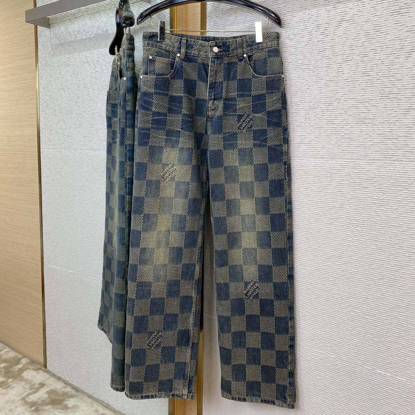 Louis Vuitton Damier Denim Pants - FashionPlug