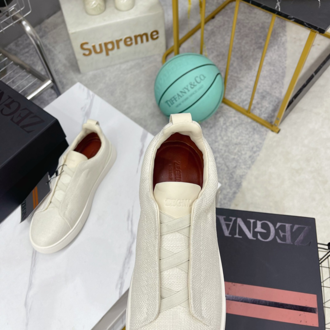 Zegna Triple Stitch Sneakers - FashionPlug
