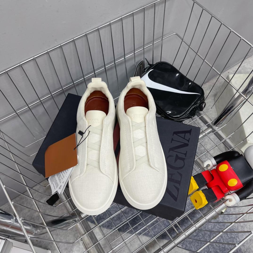 Zegna Triple Stitch Sneakers - FashionPlug