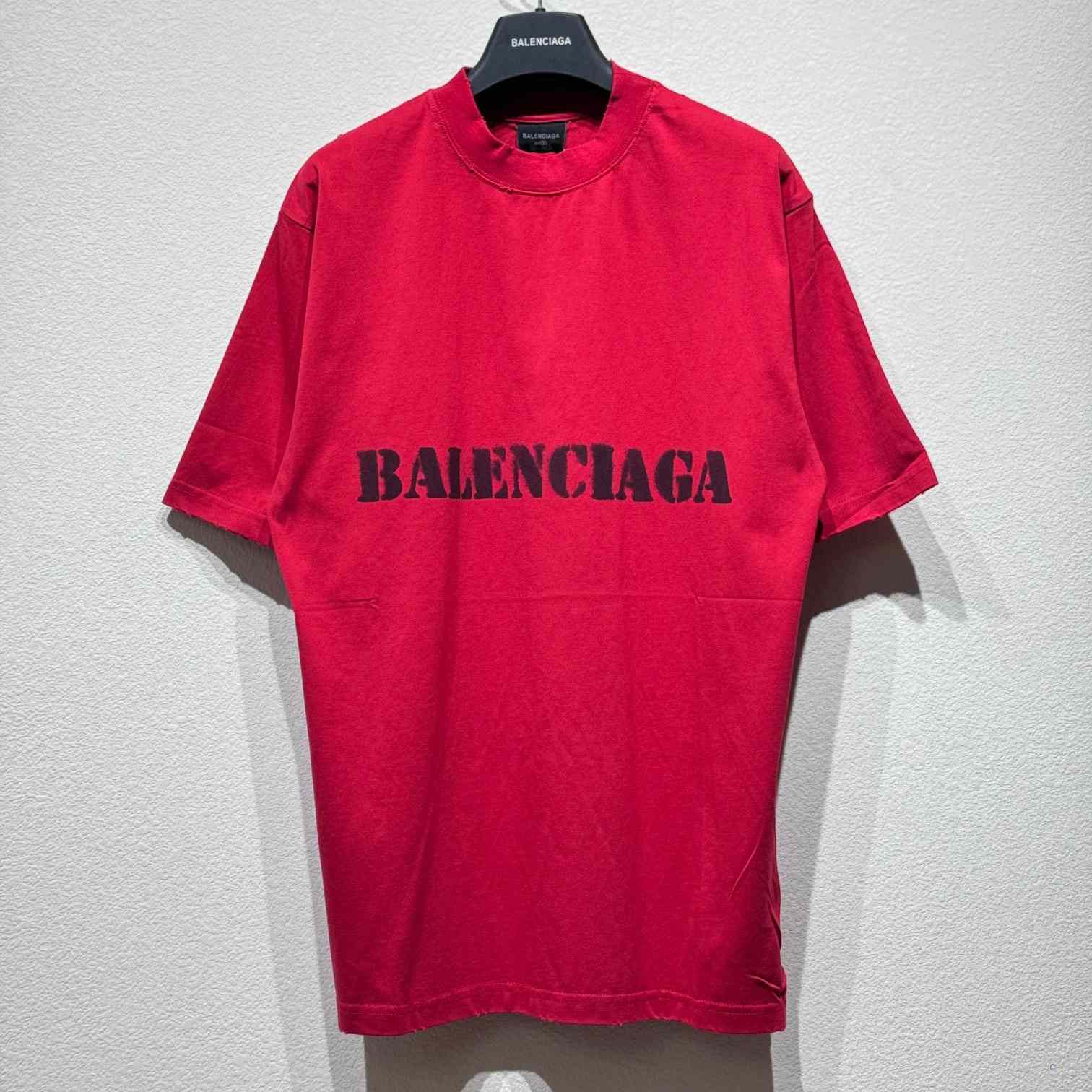 Balenciaga Stencil Type T-Shirt - FashionPlug
