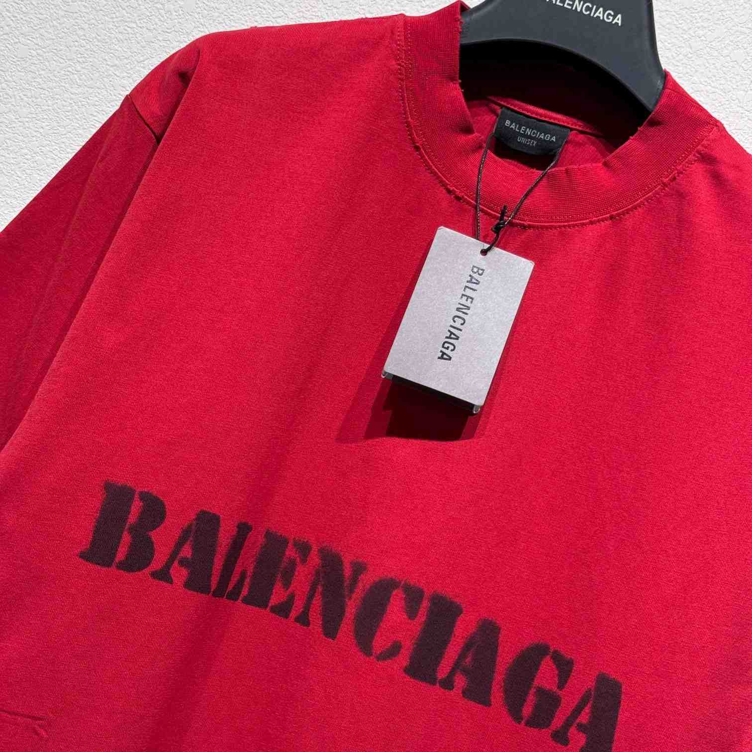 Balenciaga Stencil Type T-Shirt - FashionPlug