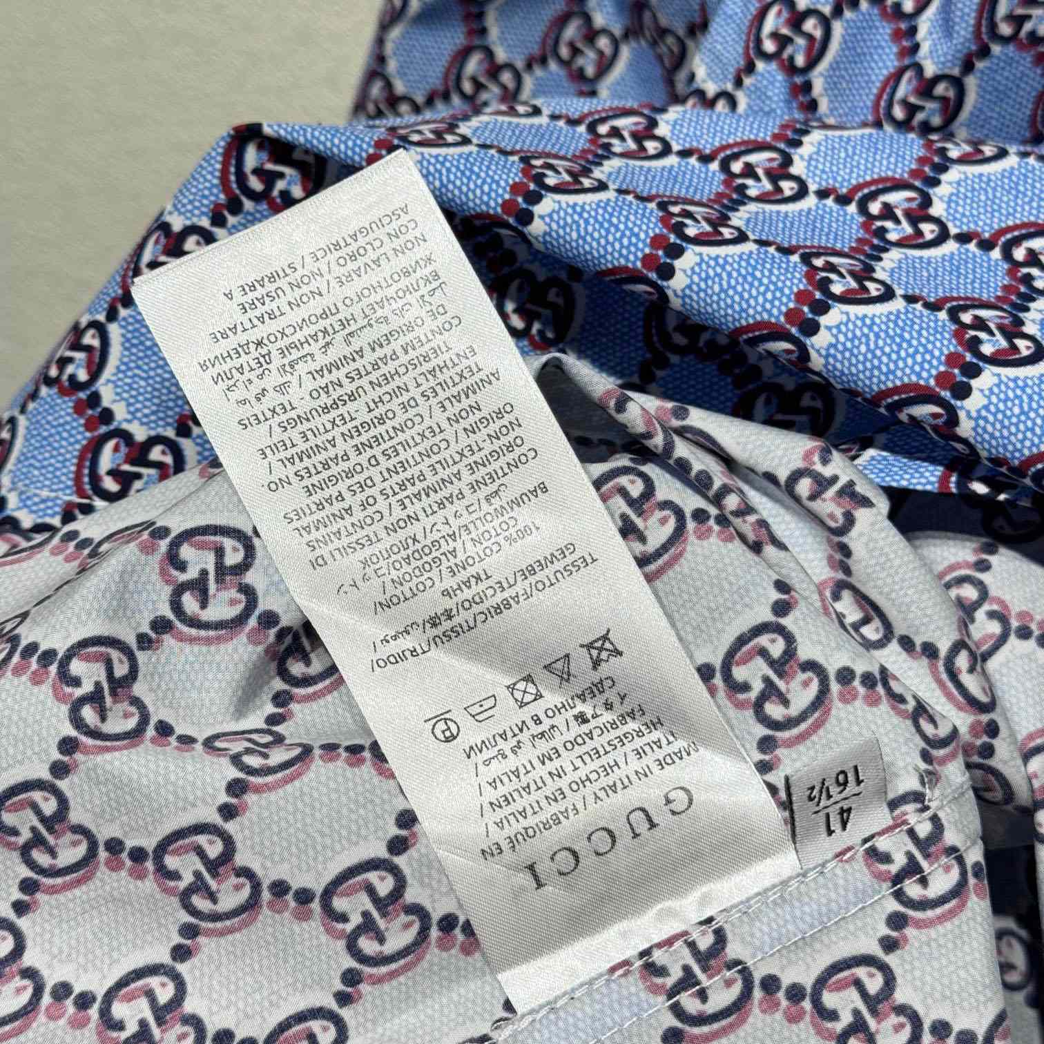 Gucci Printed Cotton Shirt - FashionPlug