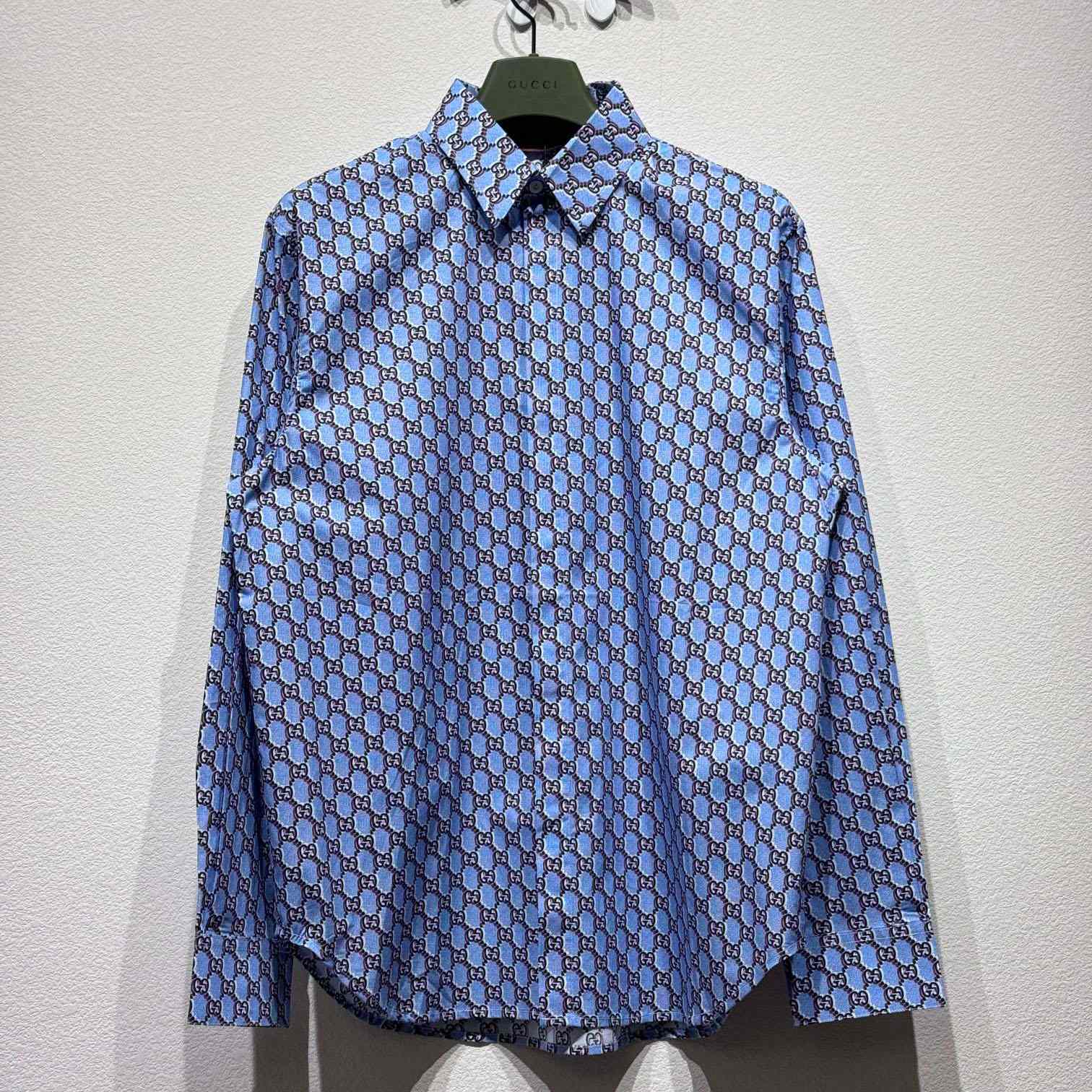 Gucci Printed Cotton Shirt - FashionPlug