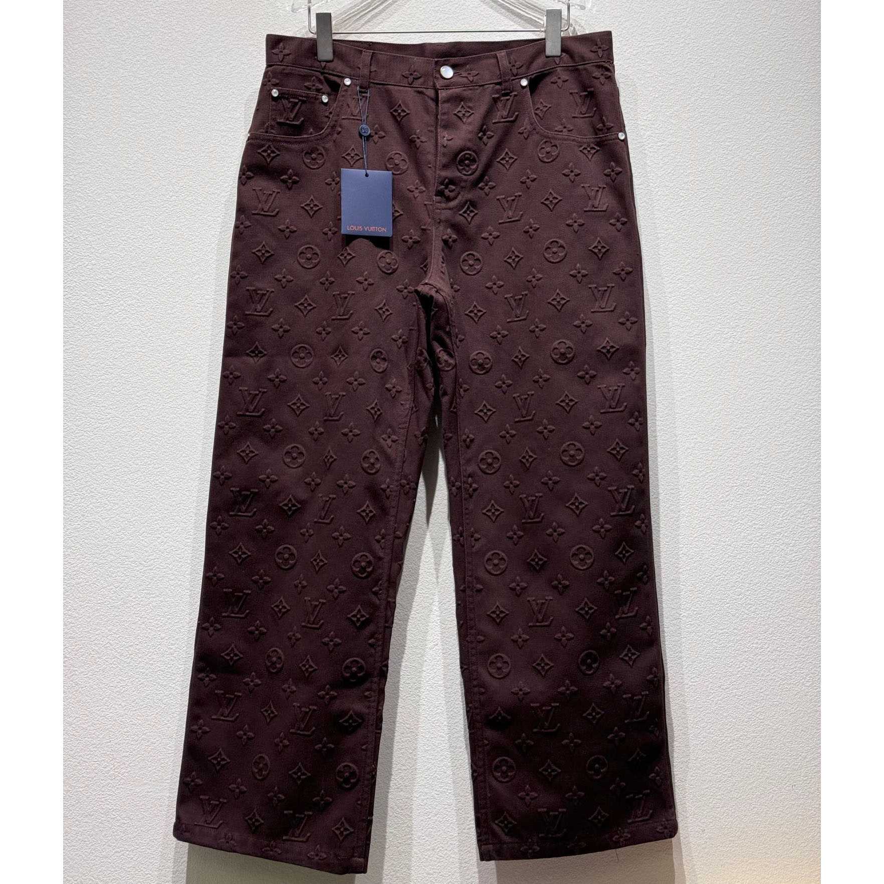 Louis Vuitton Monogram Embossed Skate Pants    - FashionPlug