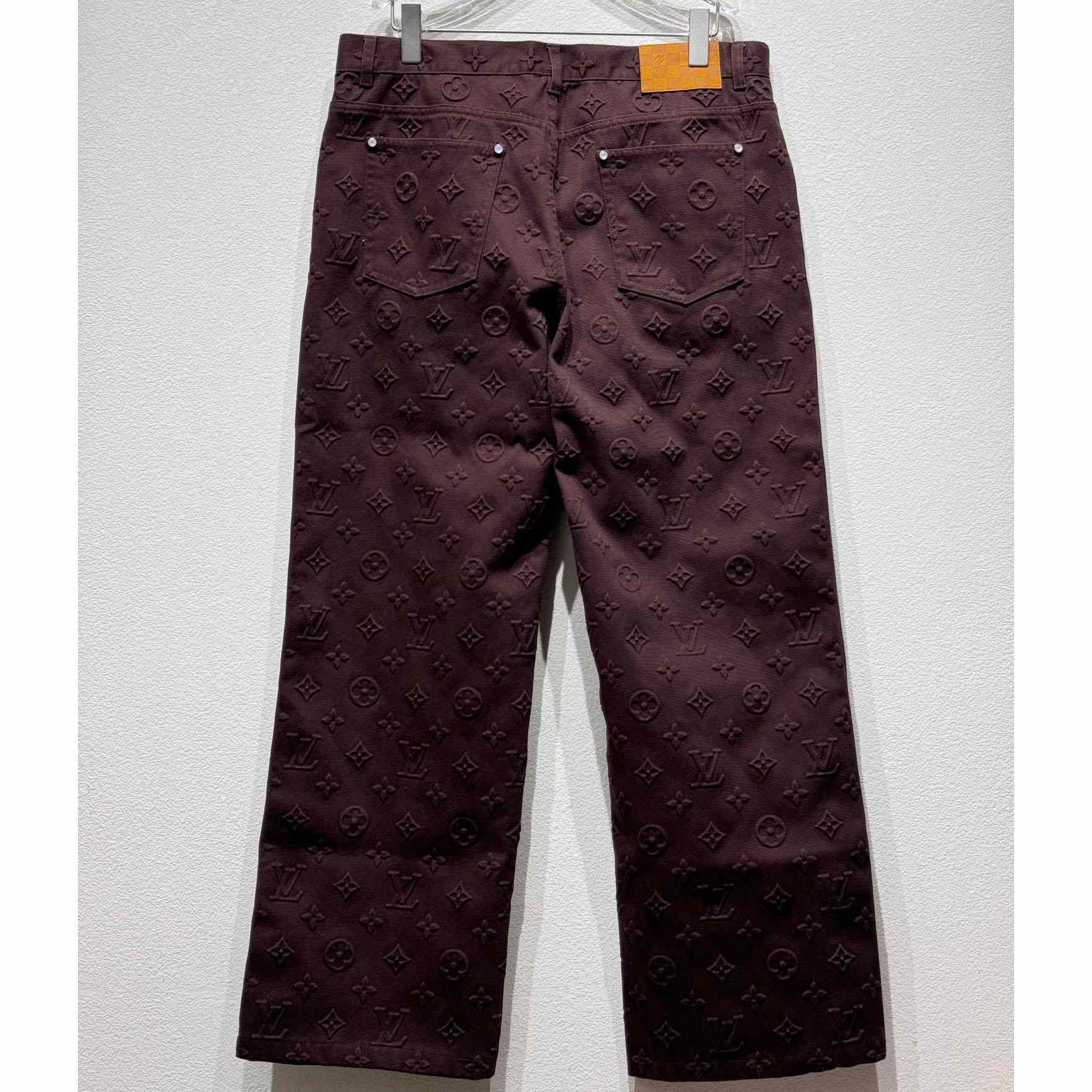 Louis Vuitton Monogram Embossed Skate Pants    - FashionPlug