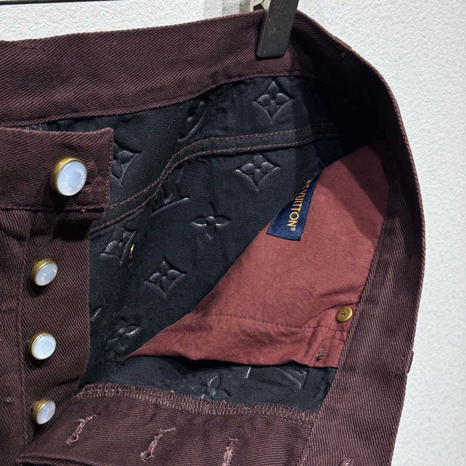 Louis Vuitton Monogram Embossed Skate Pants    - FashionPlug