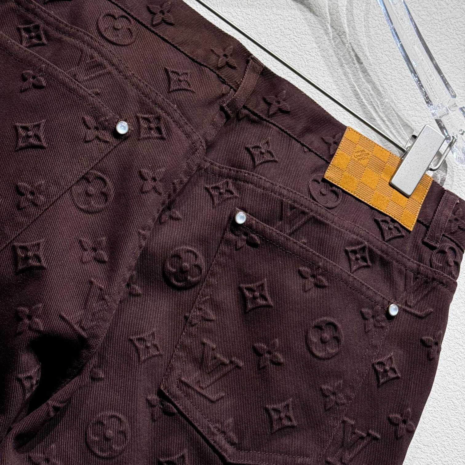 Louis Vuitton Monogram Embossed Skate Pants    - FashionPlug