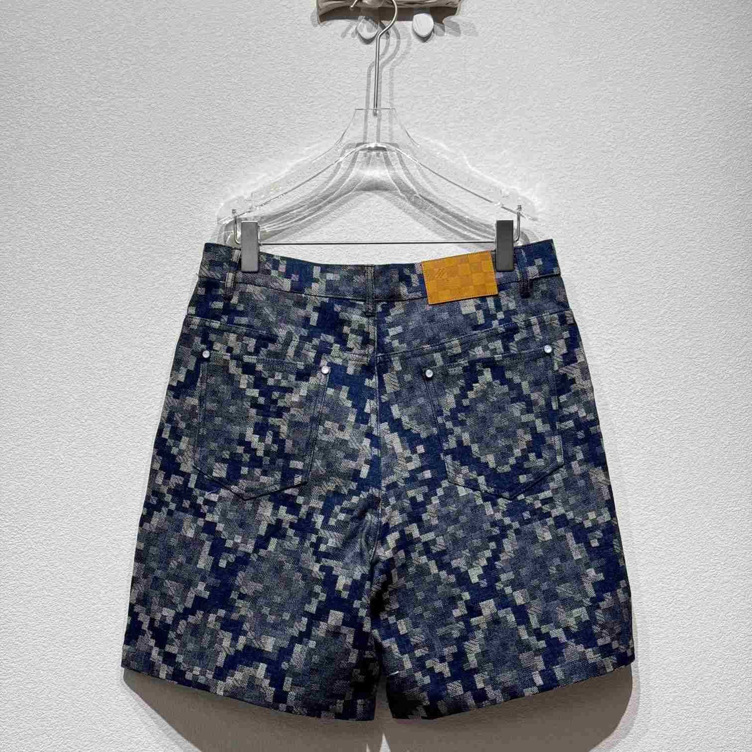 Louis Vuitton Graphic Denim Skate Shorts - FashionPlug
